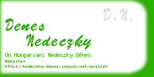 denes nedeczky business card