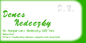 denes nedeczky business card